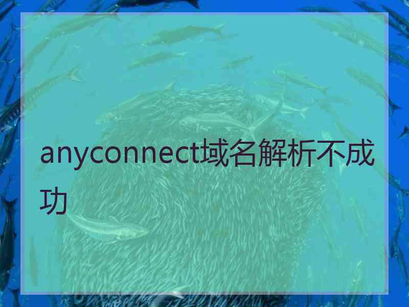 anyconnect域名解析不成功