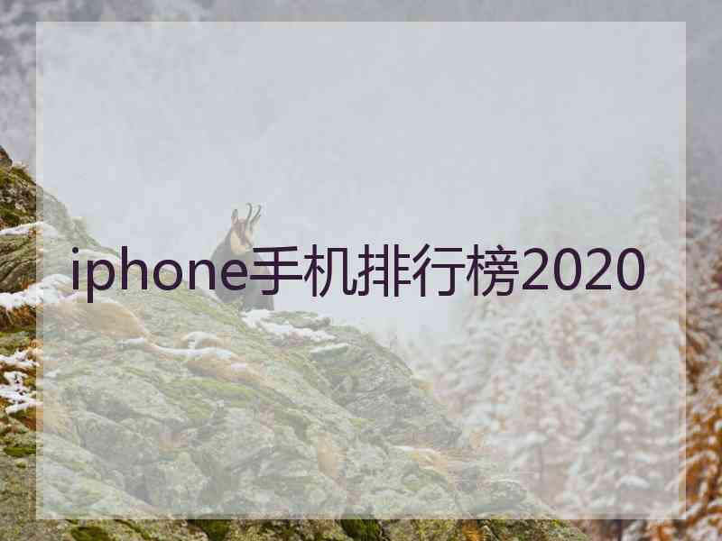 iphone手机排行榜2020