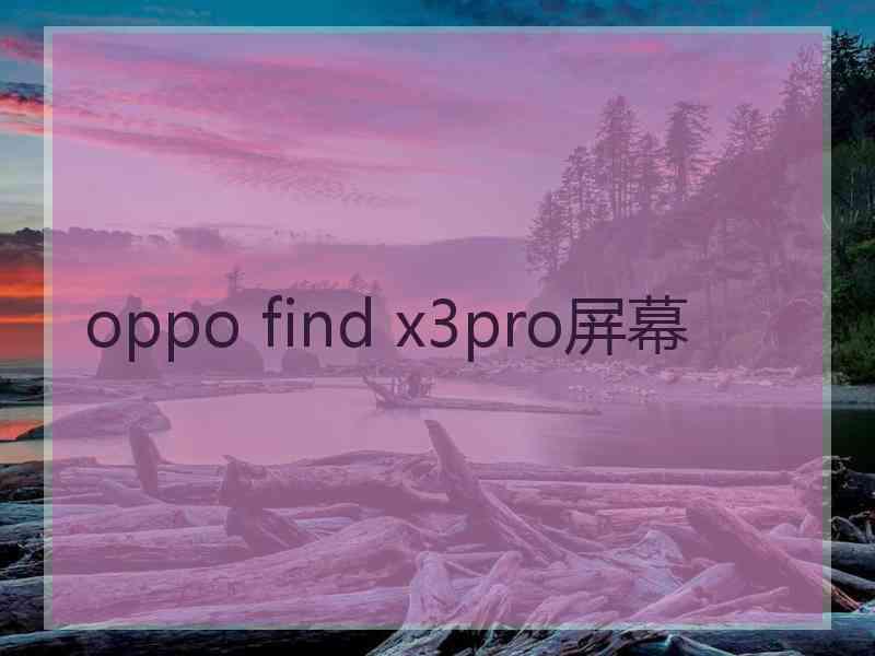 oppo find x3pro屏幕