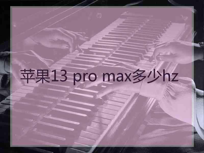 苹果13 pro max多少hz