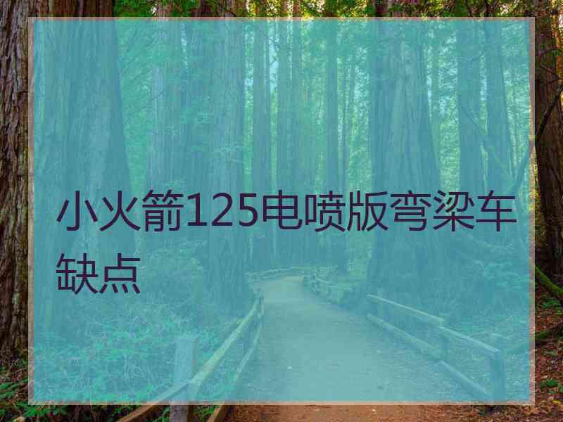 小火箭125电喷版弯梁车缺点