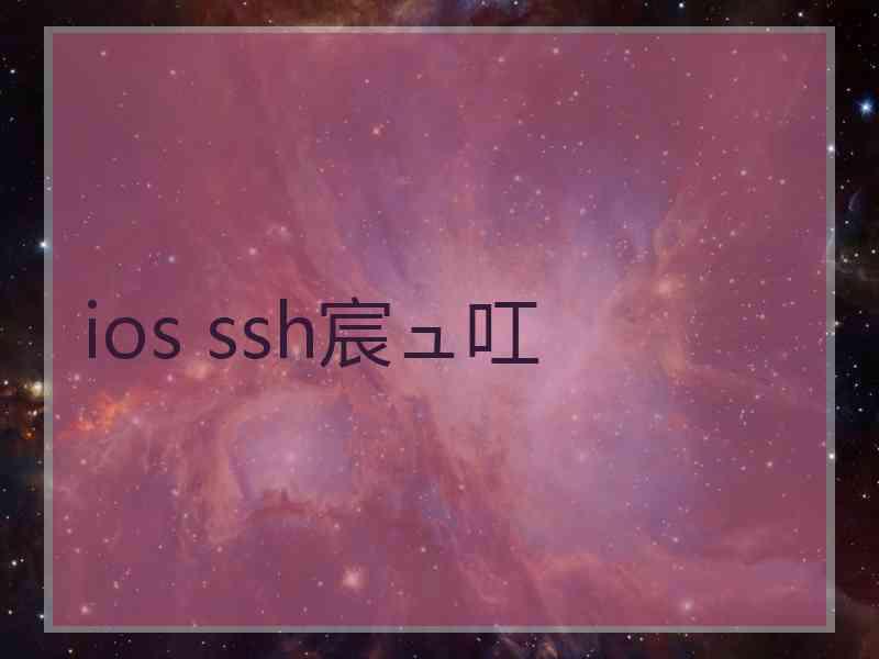 ios ssh宸ュ叿