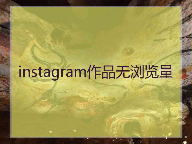 instagram作品无浏览量