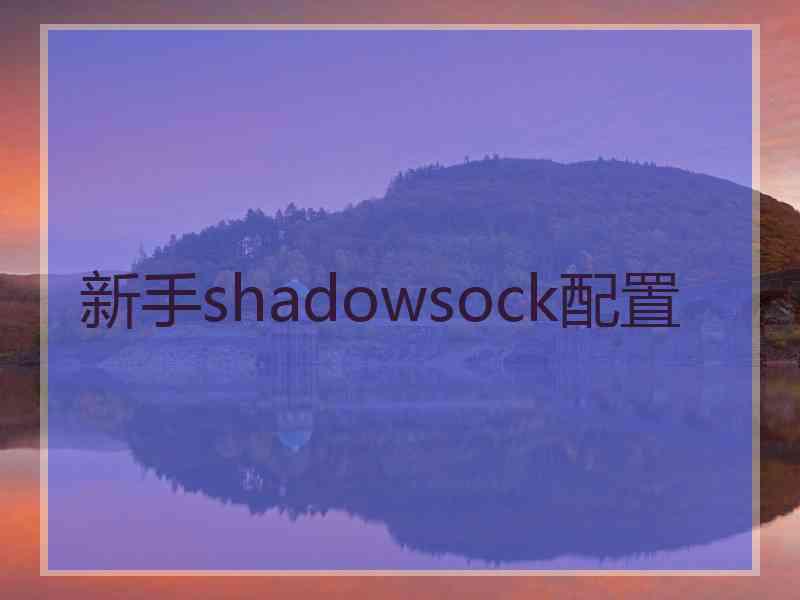 新手shadowsock配置