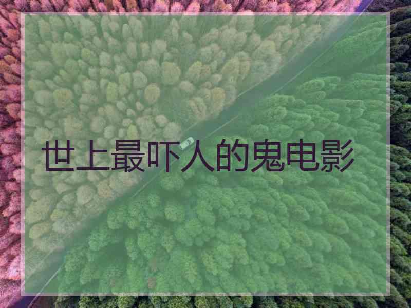 世上最吓人的鬼电影