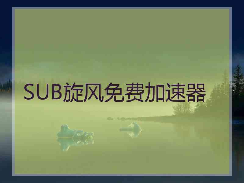 SUB旋风免费加速器