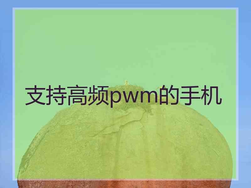 支持高频pwm的手机