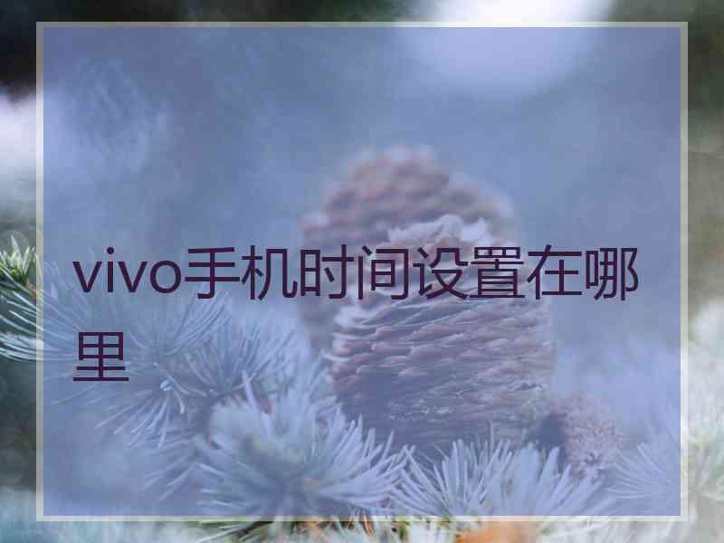 vivo手机时间设置在哪里