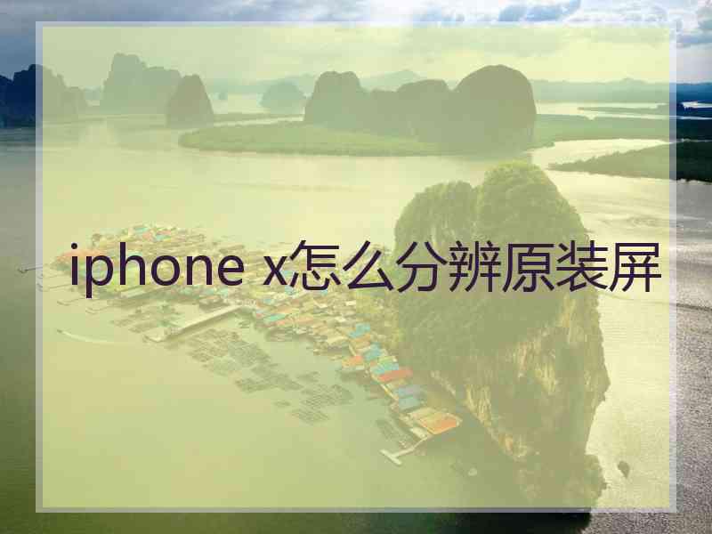 iphone x怎么分辨原装屏