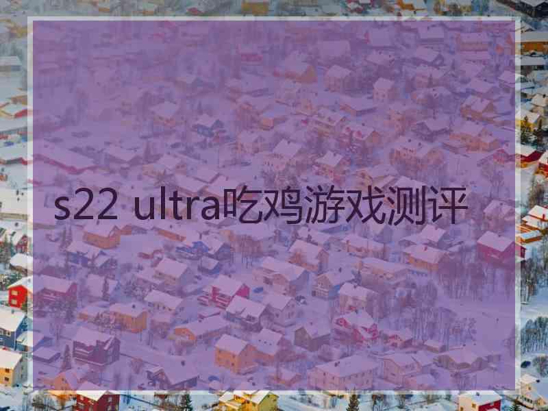 s22 ultra吃鸡游戏测评