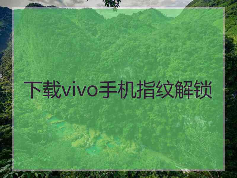 下载vivo手机指纹解锁