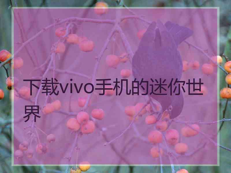 下载vivo手机的迷你世界