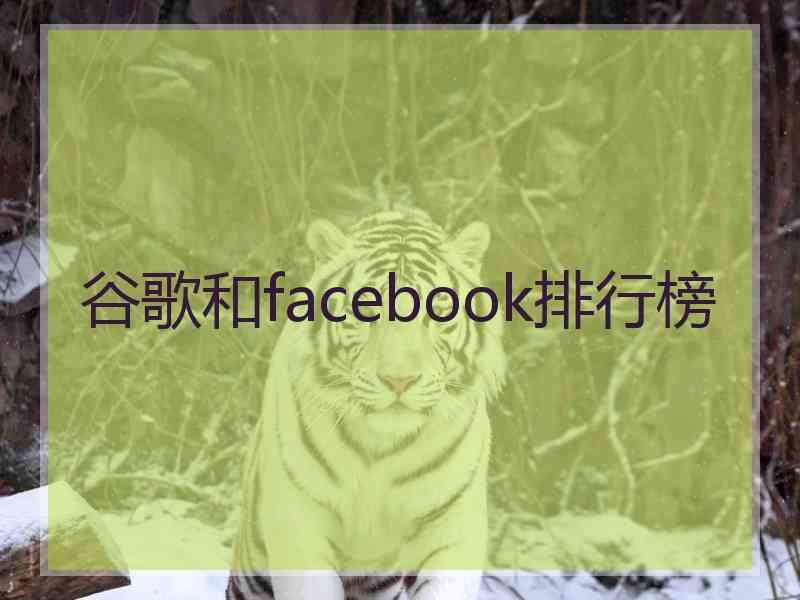 谷歌和facebook排行榜