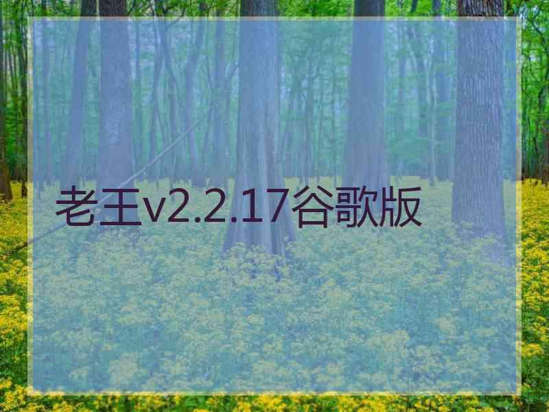 老王v2.2.17谷歌版