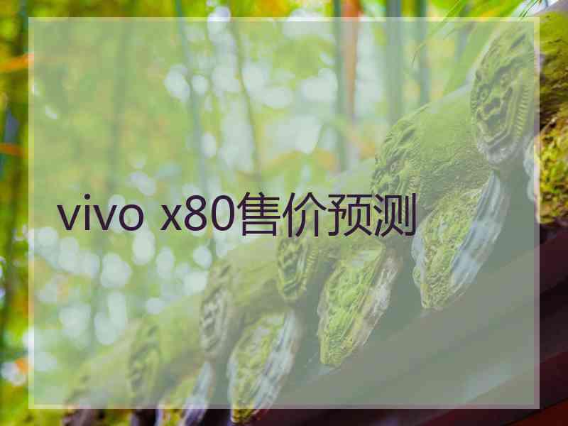 vivo x80售价预测