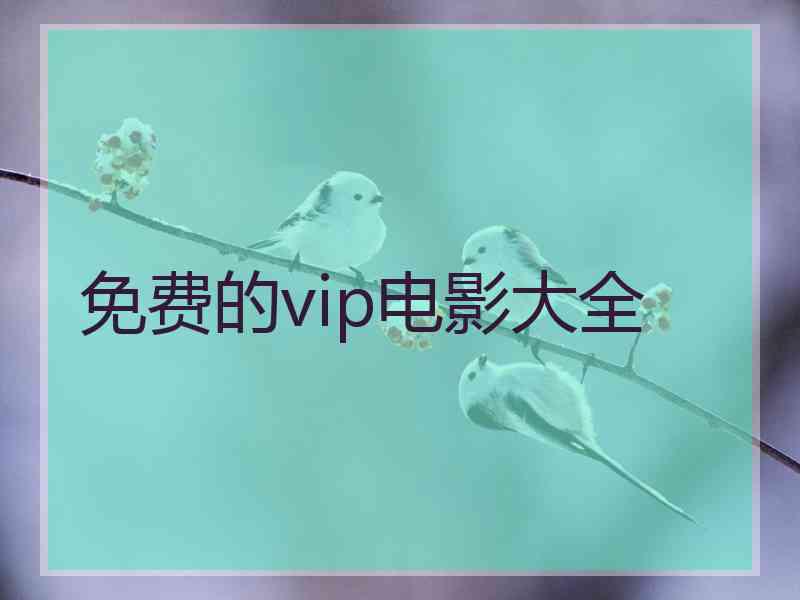 免费的vip电影大全