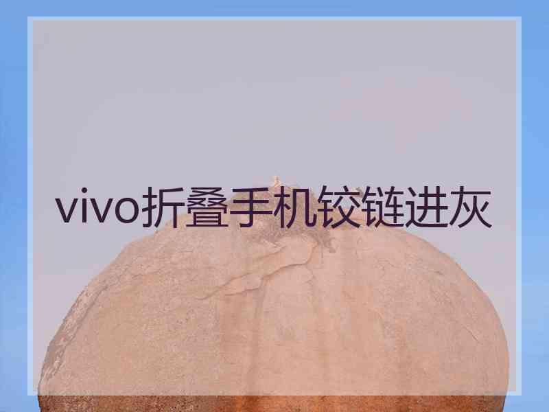 vivo折叠手机铰链进灰