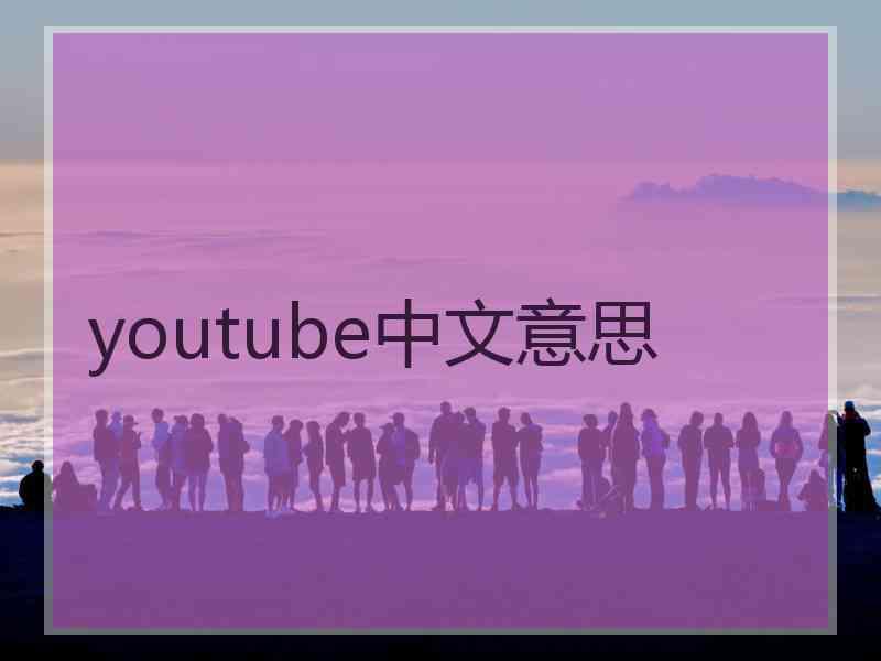 youtube中文意思