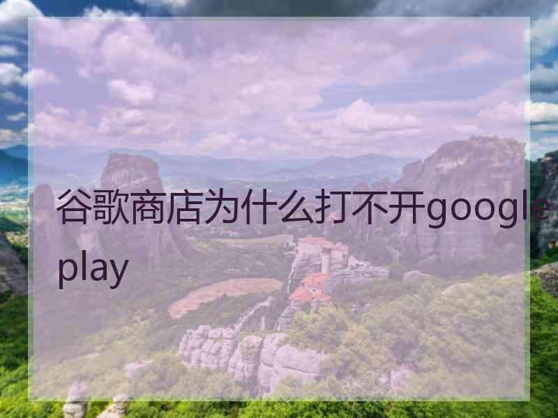 谷歌商店为什么打不开googleplay