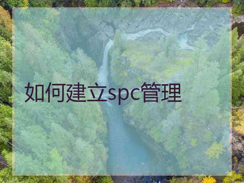 如何建立spc管理