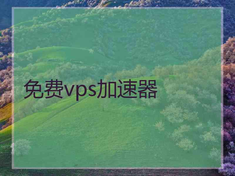 免费vps加速器