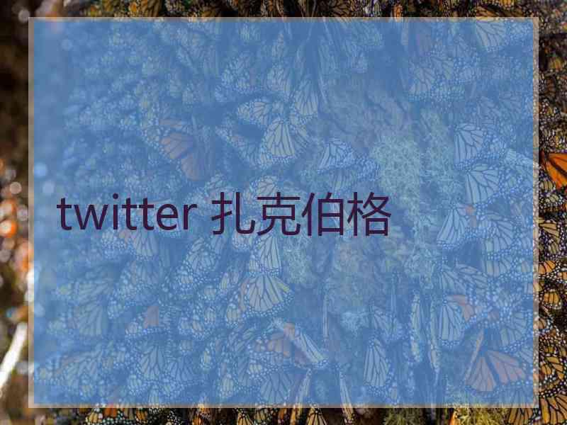 twitter 扎克伯格