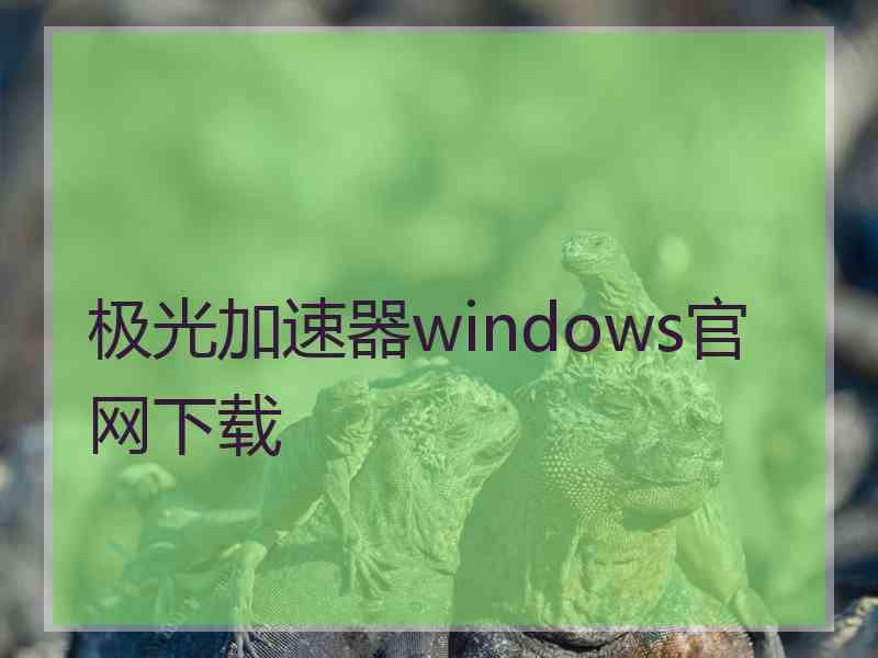 极光加速器windows官网下载