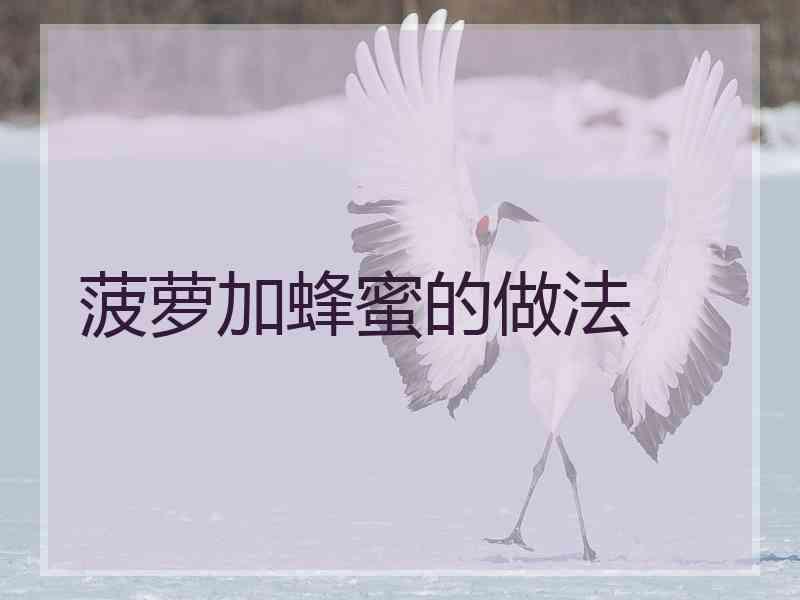 菠萝加蜂蜜的做法