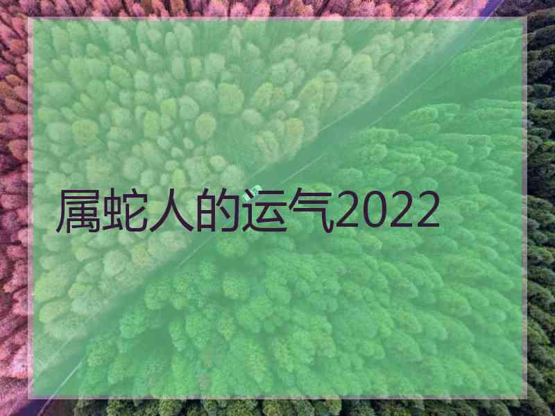 属蛇人的运气2022