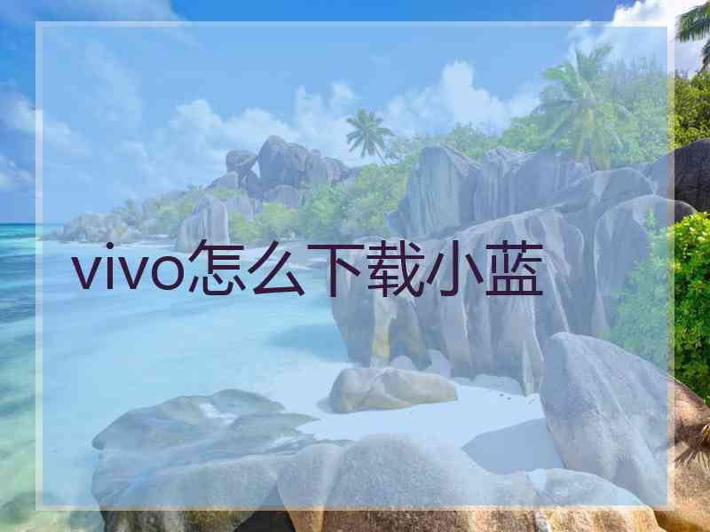 vivo怎么下载小蓝