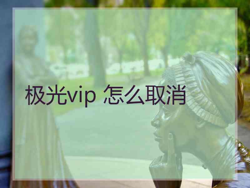 极光vip 怎么取消