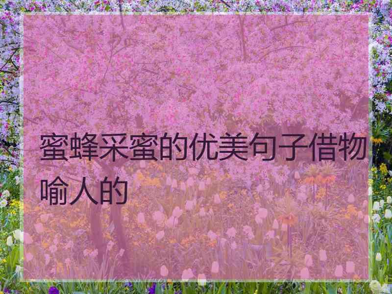 蜜蜂采蜜的优美句子借物喻人的