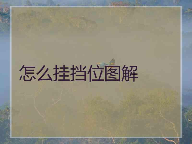 怎么挂挡位图解