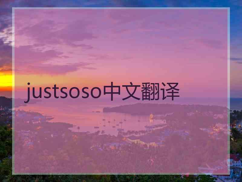 justsoso中文翻译