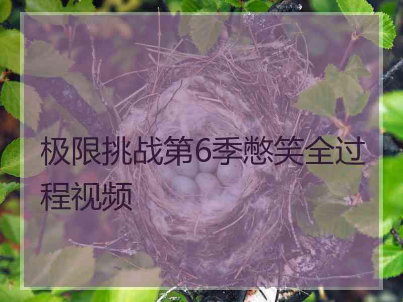 极限挑战第6季憋笑全过程视频