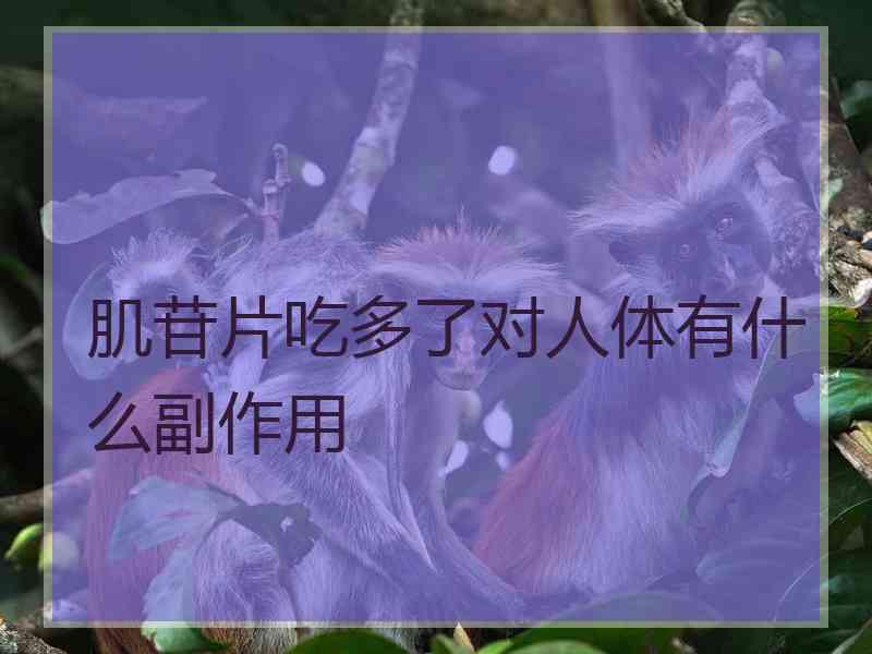 肌苷片吃多了对人体有什么副作用