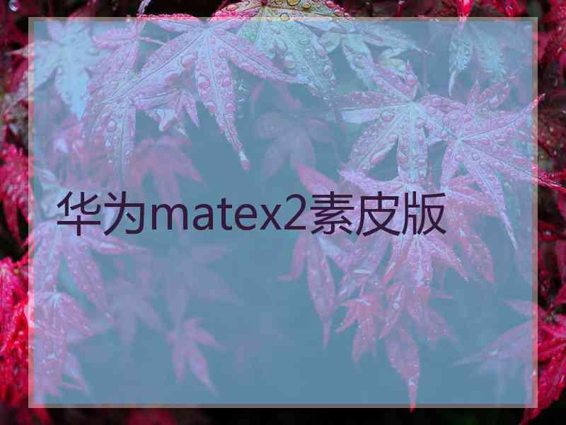 华为matex2素皮版