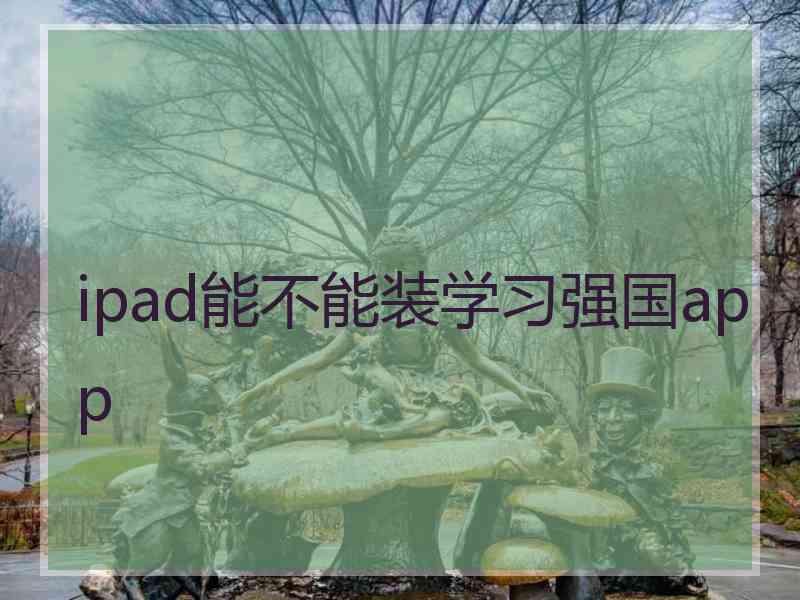 ipad能不能装学习强国app