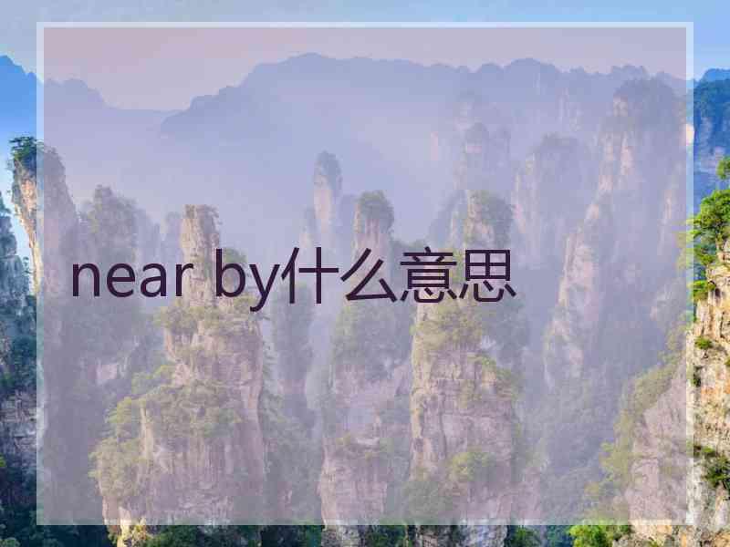 near by什么意思