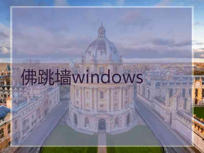 佛跳墙windows