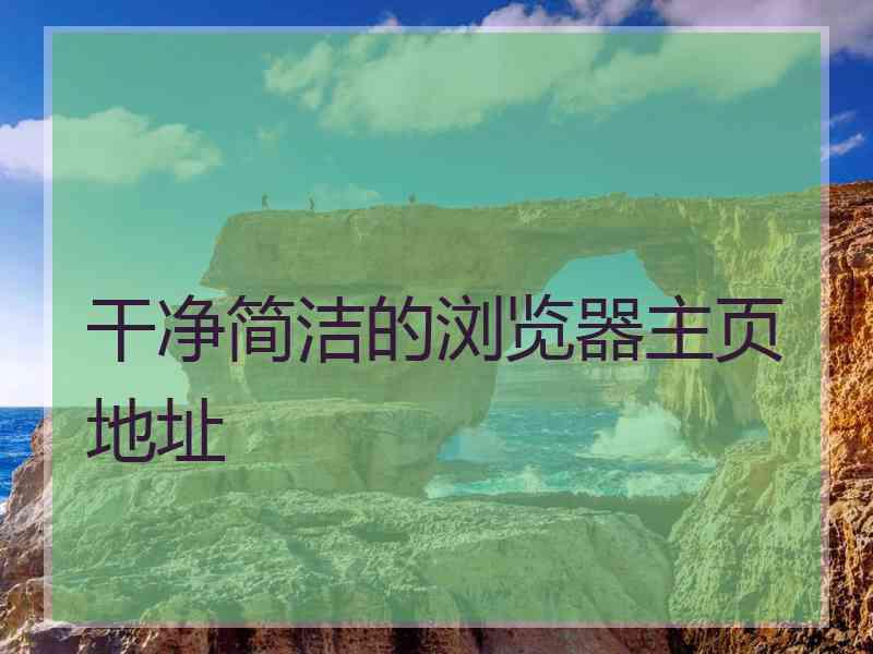 干净简洁的浏览器主页地址