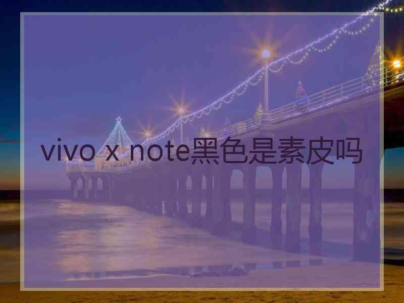 vivo x note黑色是素皮吗