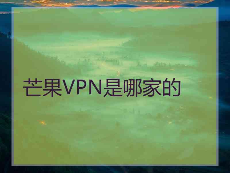 芒果VPN是哪家的