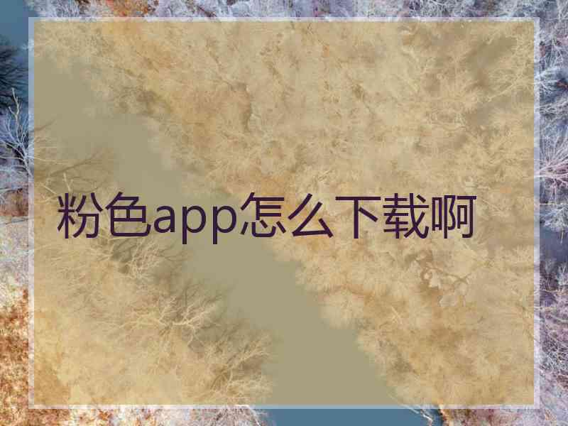 粉色app怎么下载啊