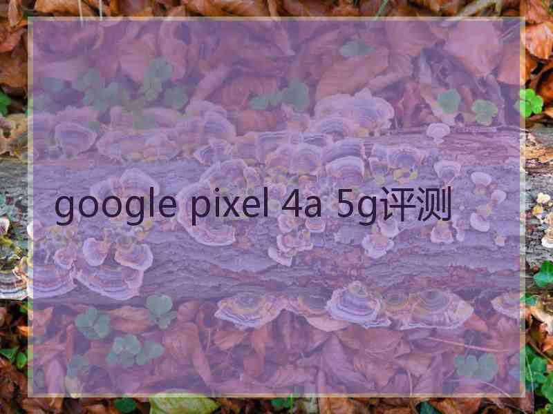 google pixel 4a 5g评测