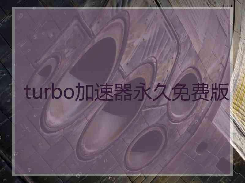 turbo加速器永久免费版