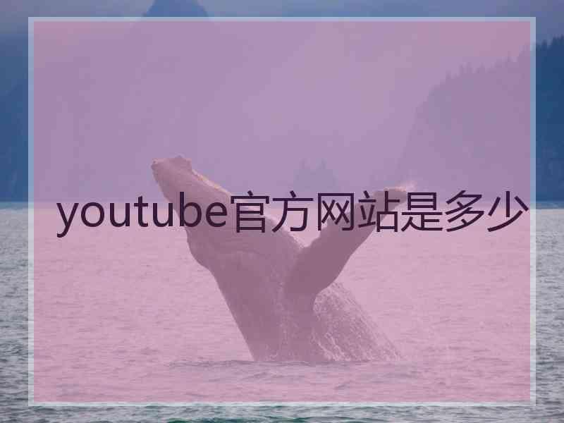 youtube官方网站是多少