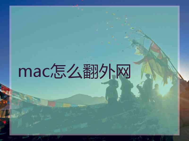 mac怎么翻外网