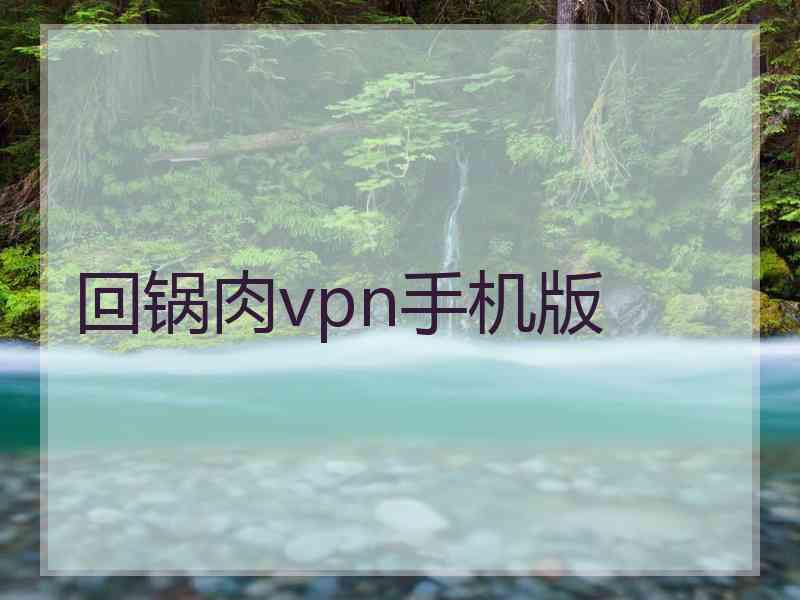 回锅肉vpn手机版