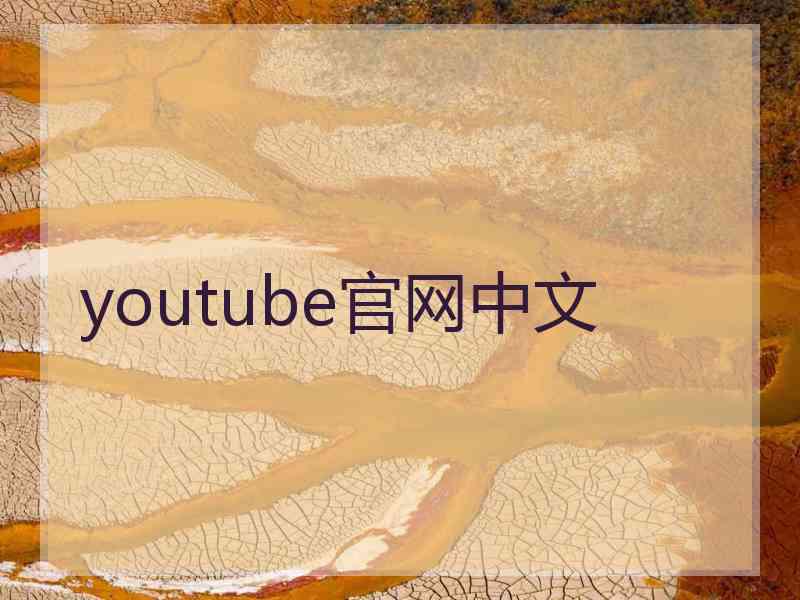 youtube官网中文